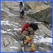 Climbing over the Pas du Chat on a day when poor weather prevented us from climbing Pigne De Arolla