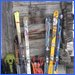 Skis outside our regular coffee shop in Champex on the morning of Day 2 of the Haute Route